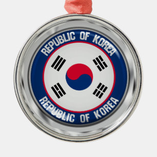 Zuid-Korea Round Embleem Metalen Ornament