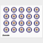 Zuid-Korea Round Embleem Ronde Sticker (Vel)