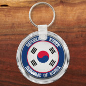 Zuid-Korea Round Embleem Sleutelhanger (Voorkant)