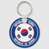 Zuid-Korea Round Embleem Sleutelhanger (Voorkant)