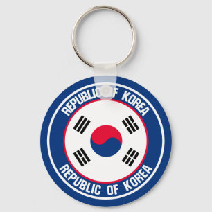 Zuid-Korea Round Embleem Sleutelhanger