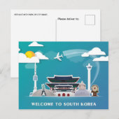  Zuid-Korea Seoul beroemde iconische bezienswaardi Briefkaart (Voorkant / Achterkant)