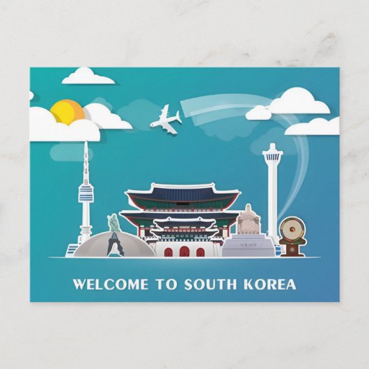  Zuid-Korea Seoul beroemde iconische bezienswaardi Briefkaart (Voorkant)