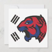 Zuid-Korea Siberische Tijger Zuid-Koreaans Nationa Kaart (Voorkant)