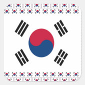 Zuid-Korea Square Sticker (Voorkant)