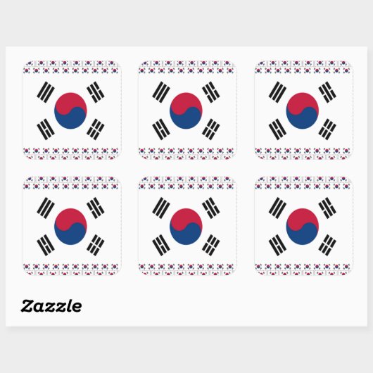  Zuid-Korea Square Sticker (Vel)