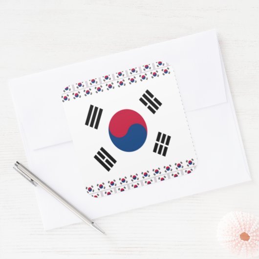  Zuid-Korea Square Sticker (Envelop)