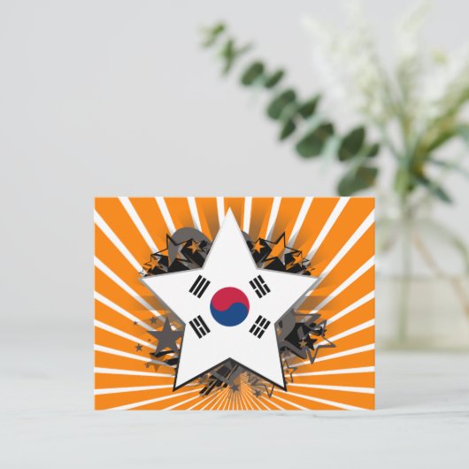 Zuid-Korea Star Briefkaart (Staand voorkant)