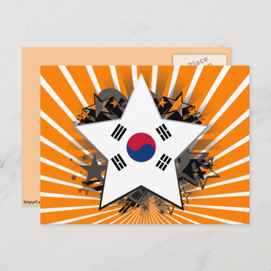 Zuid-Korea Star Briefkaart (Voorkant / Achterkant)