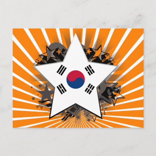 Zuid-Korea Star Briefkaart (Voorkant)