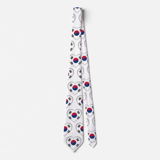 Zuid-Korea Stropdas van het Heart Pattern-vlagkleu (Voorkant)