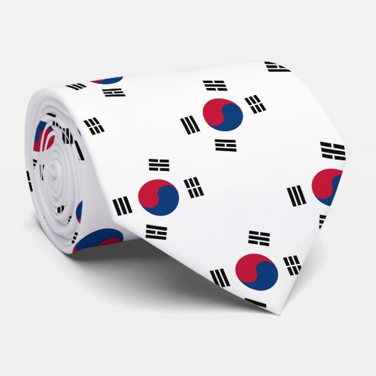 Zuid-Korea Stropdassen, mode Koreaanse vlag, bedri Stropdas (Opgerold)