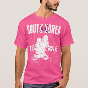 Zuid-Korea Tafeltennis liefhebber Steun Koreaanse T-shirt
