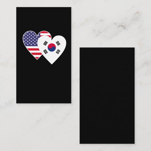 Zuid-Korea Verenigde Staten - vlag tweedeling Kore Visitekaartje (Voorkant / Achterkant)