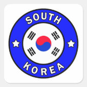 Zuid-Korea Vierkante Sticker (Voorkant)