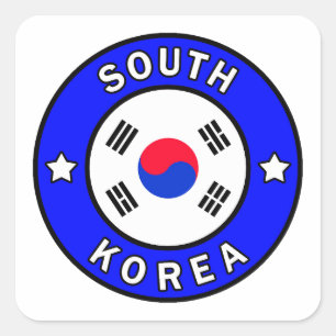 Zuid-Korea Vierkante Sticker