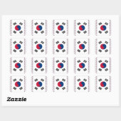  Zuid-Korea Vierkante Sticker (Vel)