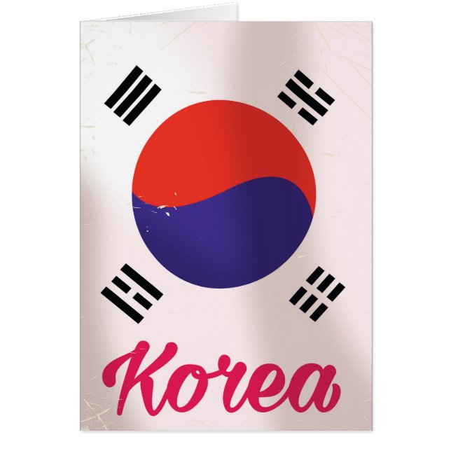 Zuid-Korea Vintage-poster (Voorkant)
