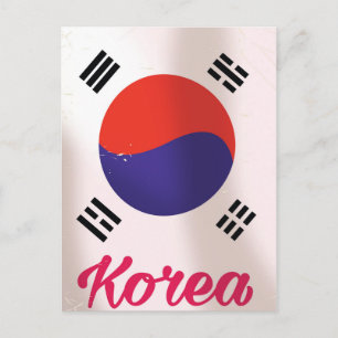 Zuid-Korea Vintage-poster Briefkaart