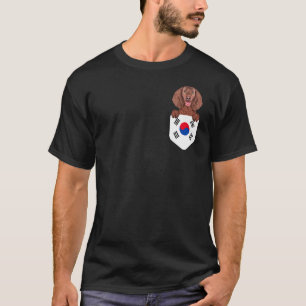 Zuid-Korea vlag Amerikaanse waterhond in Polen T-shirt