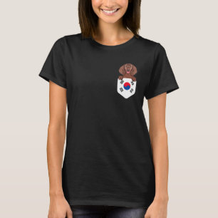 Zuid-Korea vlag Amerikaanse waterhond in Polen T-shirt