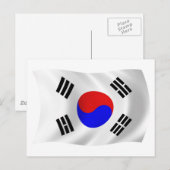 Zuid-Korea Vlag Ansichtkaart Briefkaart (Voorkant / Achterkant)