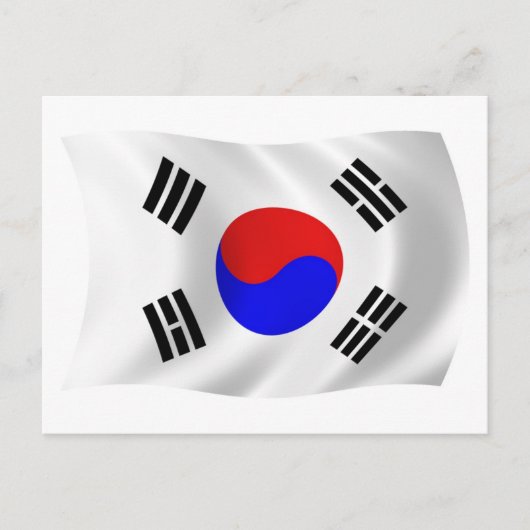 Zuid-Korea Vlag Ansichtkaart Briefkaart (Voorkant)