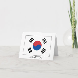 Zuid-Korea Vlag Bedankkaart