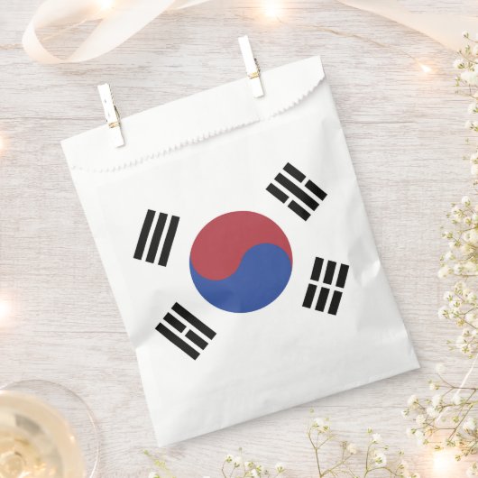 Zuid-Korea vlag Bedankzakje (Geknipt)