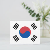 Zuid-Korea Vlag Briefkaart (Staand voorkant)
