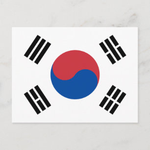 Zuid-Korea Vlag Briefkaart