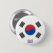Zuid-Korea Vlag Charmante Patriottische Button (Voorkant /achterkant)