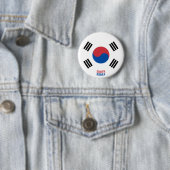 Zuid-Korea Vlag Charmante Patriottische Button (In situ)