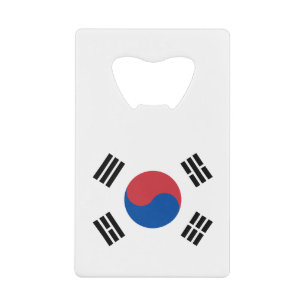 Zuid-Korea Vlag Creditkaart Flessenopener