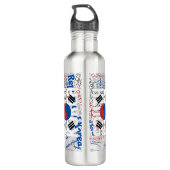 Zuid-Korea vlag: een prachtig patriottisch Waterfles (Achterkant)