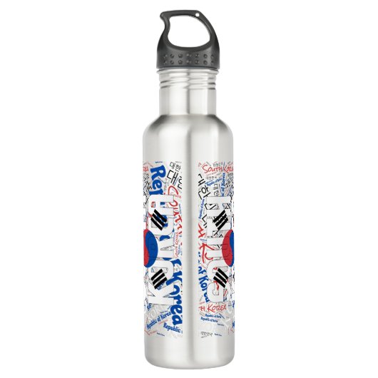 Zuid-Korea vlag: een prachtig patriottisch Waterfles (Achterkant)