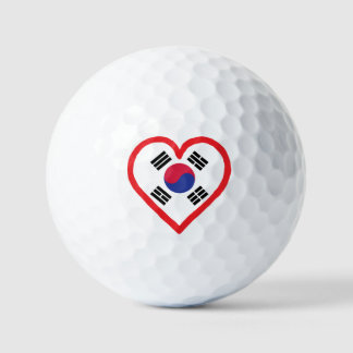 Zuid-Korea Vlag En Hart Ontwerp Golfballen