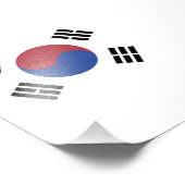 Zuid-Korea vlag Foto Afdruk (Hoek)
