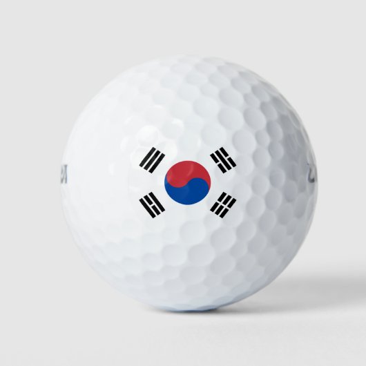 Zuid-Korea Vlag Golfballen (Voorkant)