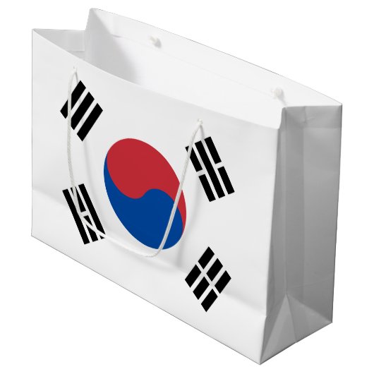 Zuid-Korea Vlag Groot Cadeauzakje (Voorkant Gekanteld)