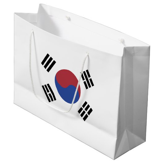 Zuid-Korea vlag Groot Cadeauzakje (Voorkant Gekanteld)