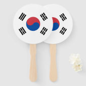 Zuid-Korea Vlag Handwaaier (Voorkant en achterkant)