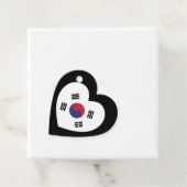 Zuid-Korea Vlag Hart Bedankjes Labels (In situ)