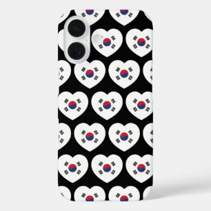Zuid-Korea Vlag Hart iPhone 16 Hoesje