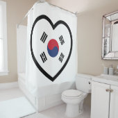 Zuid-Korea Vlag Hart Douchegordijn (In situ)