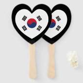 Zuid-Korea Vlag Hart Handwaaier (Voorkant en achterkant)