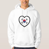 Zuid-Korea Vlag Hart Hoodie (Voorkant)