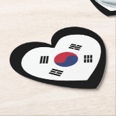Zuid-Korea Vlag Hart Kartonnen Onderzetters (Gekanteld)