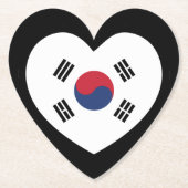 Zuid-Korea Vlag Hart Kartonnen Onderzetters (Voorkant)