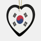 Zuid-Korea Vlag Hart Keramisch Ornament (Links)